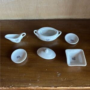 Floral Miniature Porcelain Dish Set